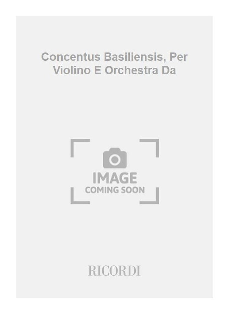 Concentus Basiliensis, Per Violino E Orchestra Da